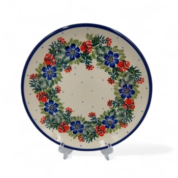 TALERZ 16CM  - ceramika Bolesławiec, wianek 1535
